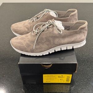 Cole Haan Zerogrand Grey Perforated Suede Zerogrand  Lace-Up Shoes 8.5